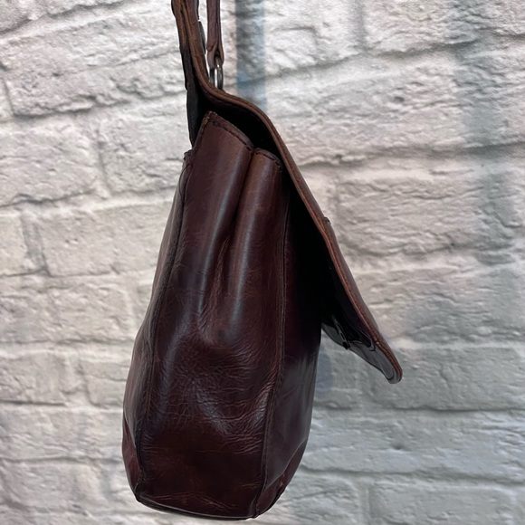 FRYE Melissa Saddle Bag Leather Cognac Crossbody - Picture 11 of 16